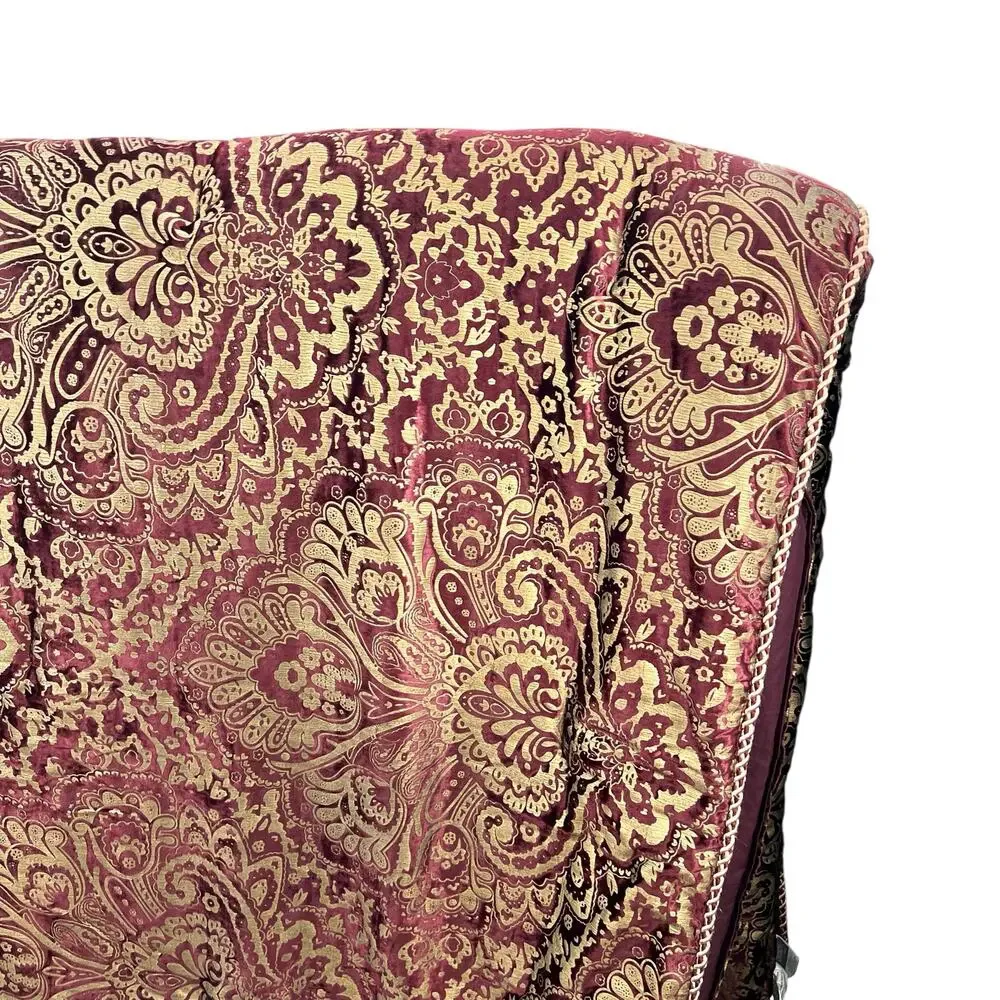 Croscill baroque metallic gold comforter velour bed skirt and pillow covers set